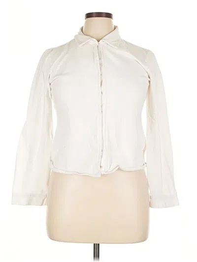 Pre-owned Tommy Hilfiger Long Sleeve Blouse In White
