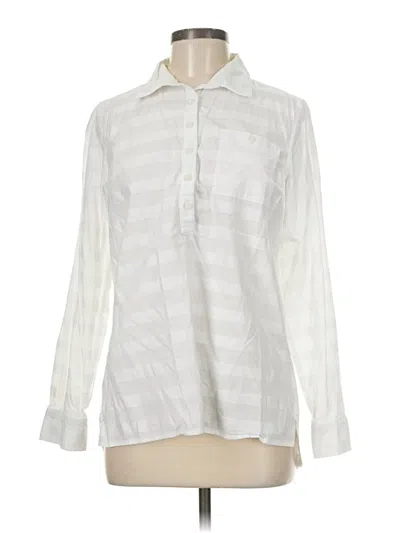 Pre-owned Tommy Hilfiger Long Sleeve Blouse In White
