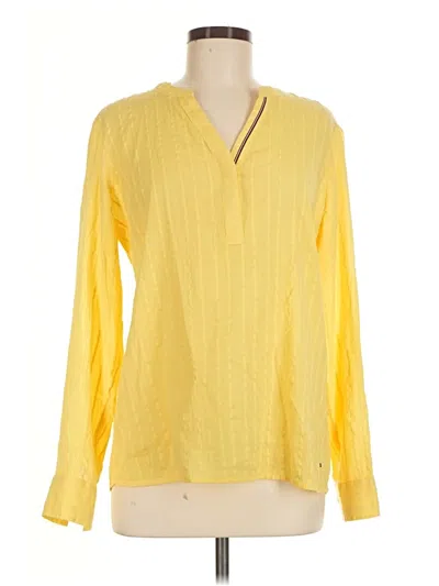 Pre-owned Tommy Hilfiger Long Sleeve Blouse In Yellow