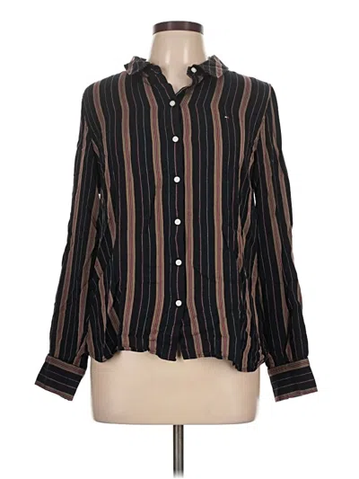 Pre-owned Tommy Hilfiger Long Sleeve Button Down Shirt In Black