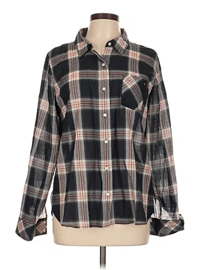 Pre-owned Tommy Hilfiger Long Sleeve Button Down Shirt In Black