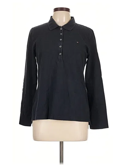 Pre-owned Tommy Hilfiger Long Sleeve Button Down Shirt In Black
