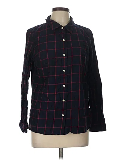 Pre-owned Tommy Hilfiger Long Sleeve Button Down Shirt In Black
