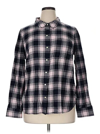 Pre-owned Tommy Hilfiger Long Sleeve Button Down Shirt In Black