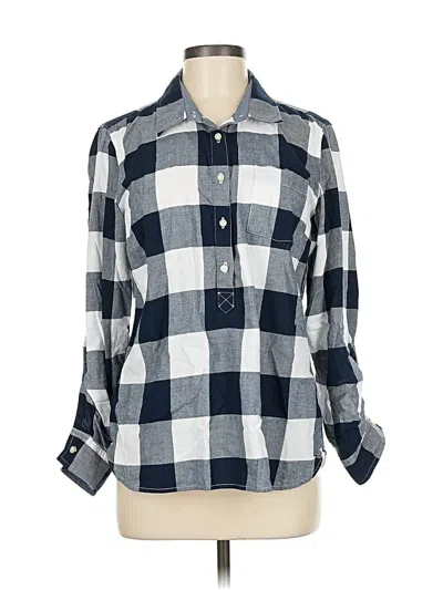 Pre-owned Tommy Hilfiger Long Sleeve Button Down Shirt In Blue