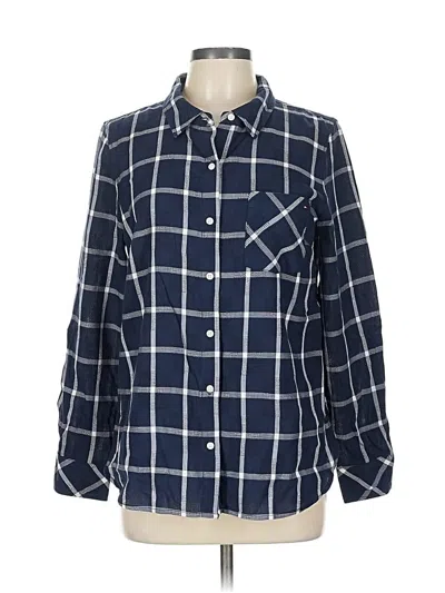 Pre-owned Tommy Hilfiger Long Sleeve Button Down Shirt In Blue