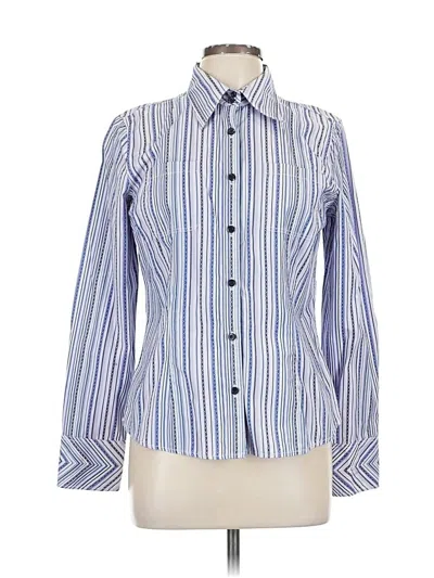 Pre-owned Tommy Hilfiger Long Sleeve Button Down Shirt In Blue