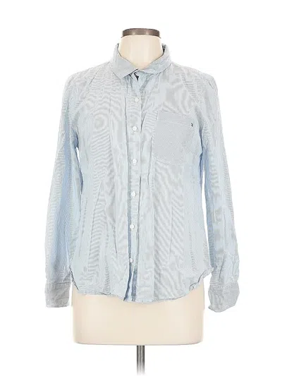 Pre-owned Tommy Hilfiger Long Sleeve Button Down Shirt In Blue