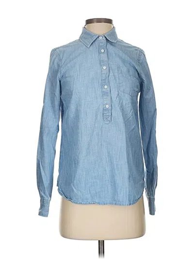 Pre-owned Tommy Hilfiger Long Sleeve Button Down Shirt In Blue