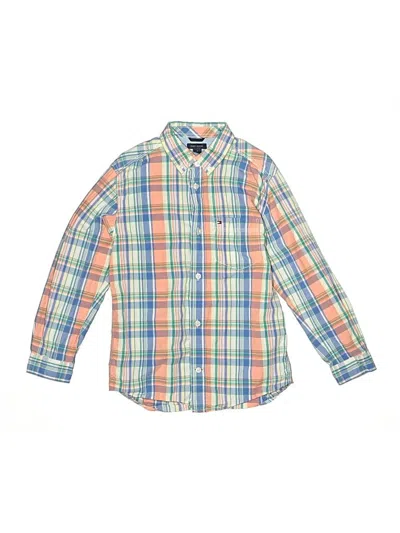 Pre-owned Tommy Hilfiger Kids' Long Sleeve Button Down Shirt In Blue