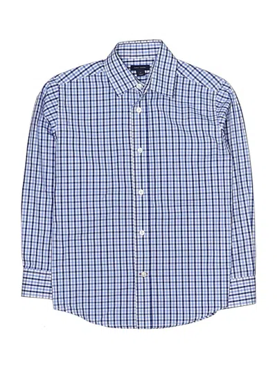 Pre-owned Tommy Hilfiger Kids' Long Sleeve Button Down Shirt In Blue