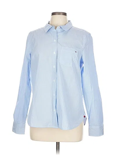 Pre-owned Tommy Hilfiger Long Sleeve Button Down Shirt In Blue