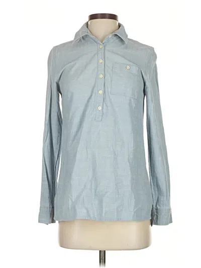 Pre-owned Tommy Hilfiger Long Sleeve Button Down Shirt In Blue