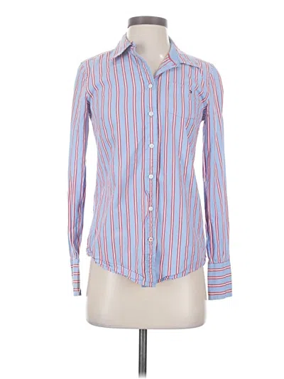 Pre-owned Tommy Hilfiger Long Sleeve Button Down Shirt In Blue