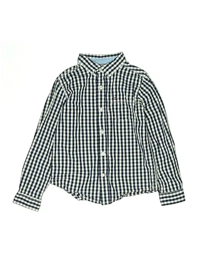Pre-owned Tommy Hilfiger Kids' Long Sleeve Button Down Shirt In Blue