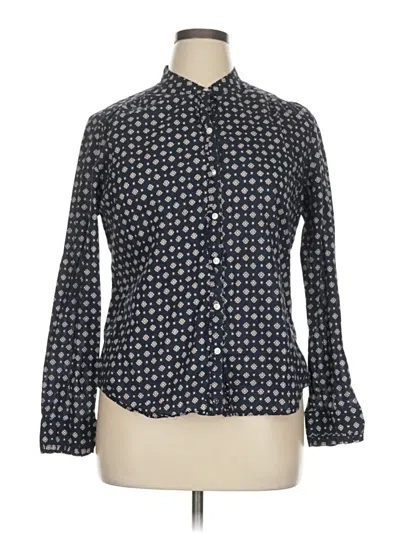 Pre-owned Tommy Hilfiger Long Sleeve Button Down Shirt In Blue