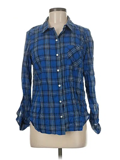 Pre-owned Tommy Hilfiger Long Sleeve Button Down Shirt In Blue