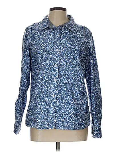 Pre-owned Tommy Hilfiger Long Sleeve Button Down Shirt In Blue