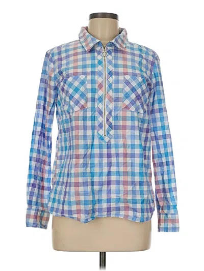 Pre-owned Tommy Hilfiger Long Sleeve Button Down Shirt In Blue