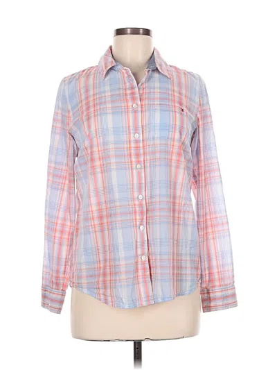 Pre-owned Tommy Hilfiger Long Sleeve Button Down Shirt In Blue