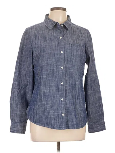Pre-owned Tommy Hilfiger Long Sleeve Button Down Shirt In Blue