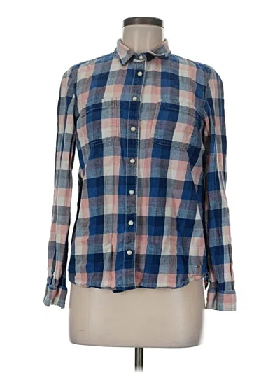 Pre-owned Tommy Hilfiger Long Sleeve Button Down Shirt In Blue