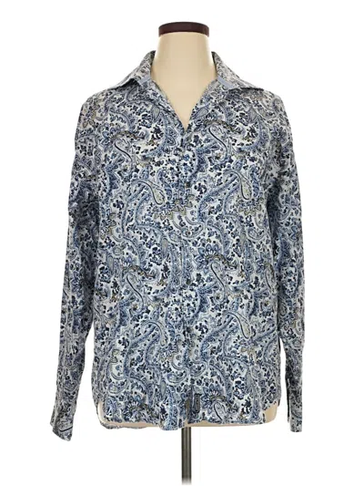 Pre-owned Tommy Hilfiger Long Sleeve Button Down Shirt In Blue