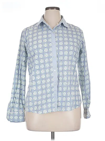 Pre-owned Tommy Hilfiger Long Sleeve Button Down Shirt In Blue
