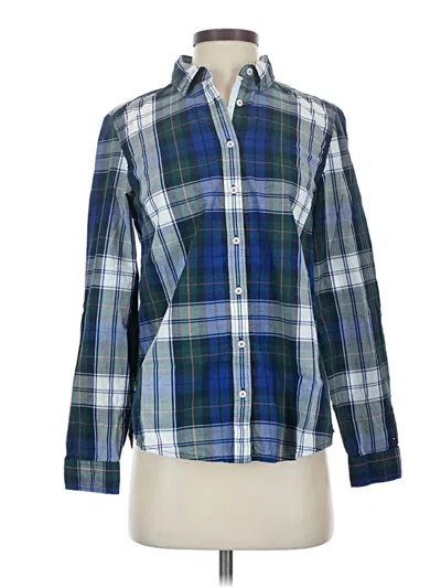Pre-owned Tommy Hilfiger Long Sleeve Button Down Shirt In Blue