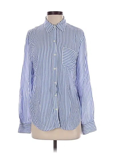 Pre-owned Tommy Hilfiger Long Sleeve Button Down Shirt In Blue