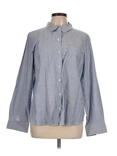 Pre-owned Tommy Hilfiger Long Sleeve Button Down Shirt In Blue