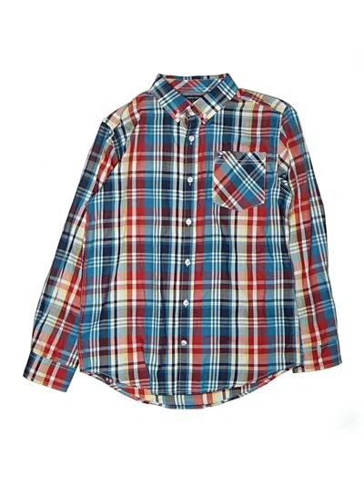 Pre-owned Tommy Hilfiger Kids' Long Sleeve Button Down Shirt In Blue