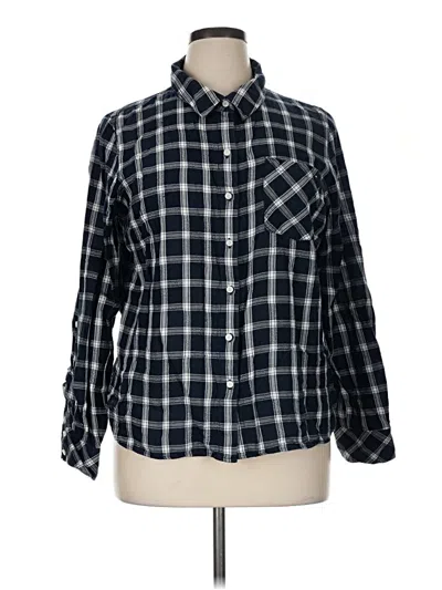 Pre-owned Tommy Hilfiger Long Sleeve Button Down Shirt In Blue
