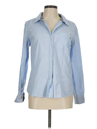Pre-owned Tommy Hilfiger Long Sleeve Button Down Shirt In Blue