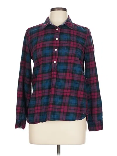 Pre-owned Tommy Hilfiger Long Sleeve Button Down Shirt In Burgundy