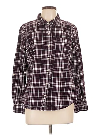 Pre-owned Tommy Hilfiger Long Sleeve Button Down Shirt In Burgundy