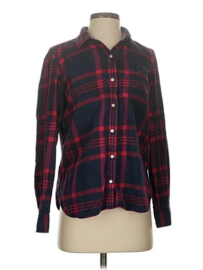 Pre-owned Tommy Hilfiger Long Sleeve Button Down Shirt In Burgundy
