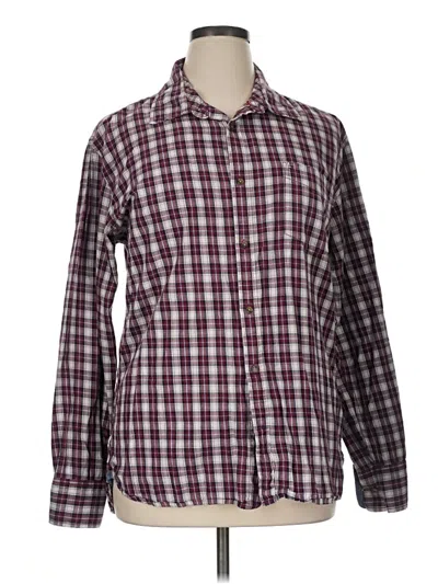 Pre-owned Tommy Hilfiger Long Sleeve Button Down Shirt In Burgundy