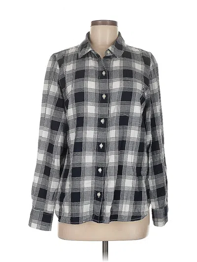 Pre-owned Tommy Hilfiger Long Sleeve Button Down Shirt In Gray