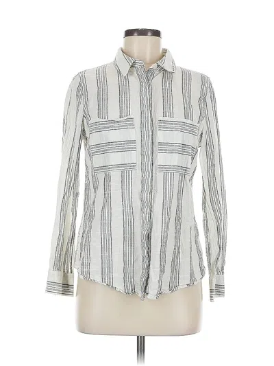 Pre-owned Tommy Hilfiger Long Sleeve Button Down Shirt In Gray
