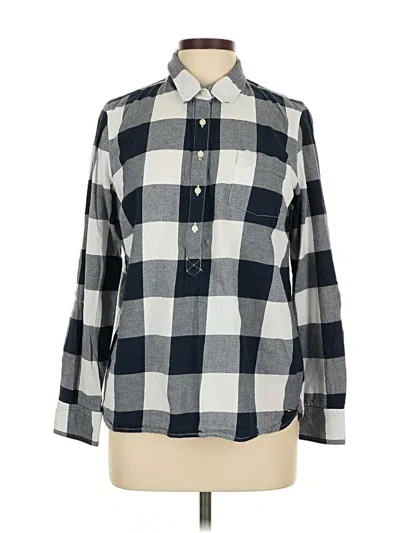 Pre-owned Tommy Hilfiger Long Sleeve Button Down Shirt In Gray