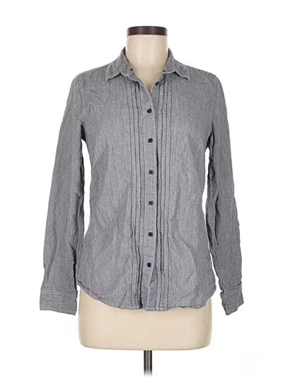Pre-owned Tommy Hilfiger Long Sleeve Button Down Shirt In Gray