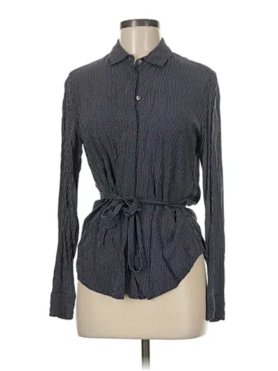 Pre-owned Tommy Hilfiger Long Sleeve Button Down Shirt In Gray