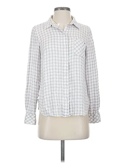 Pre-owned Tommy Hilfiger Long Sleeve Button Down Shirt In Gray