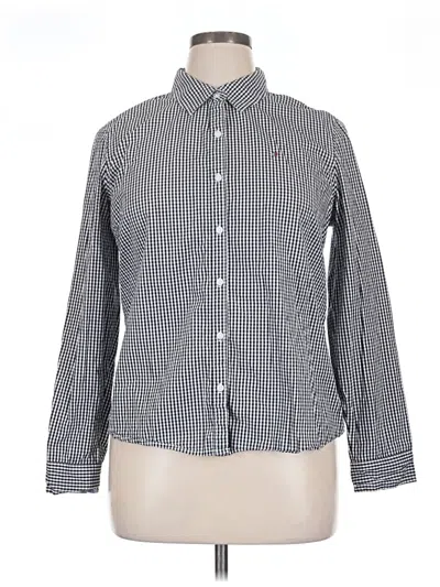 Pre-owned Tommy Hilfiger Long Sleeve Button Down Shirt In Gray