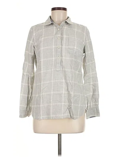 Pre-owned Tommy Hilfiger Long Sleeve Button Down Shirt In Gray