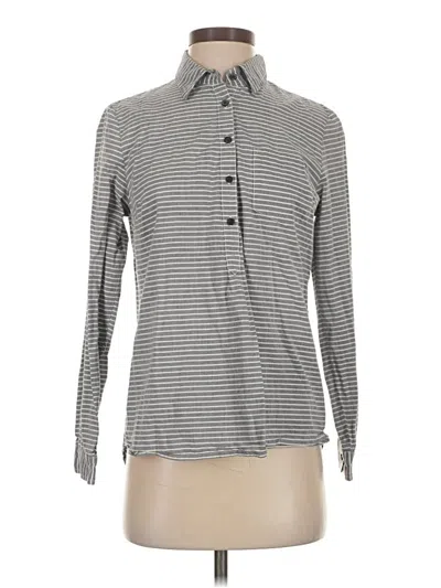 Pre-owned Tommy Hilfiger Long Sleeve Button Down Shirt In Gray