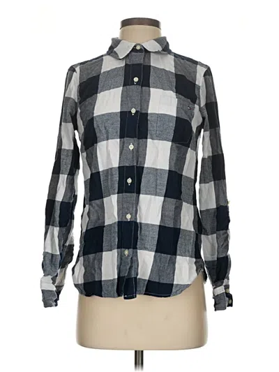 Pre-owned Tommy Hilfiger Long Sleeve Button Down Shirt In Gray