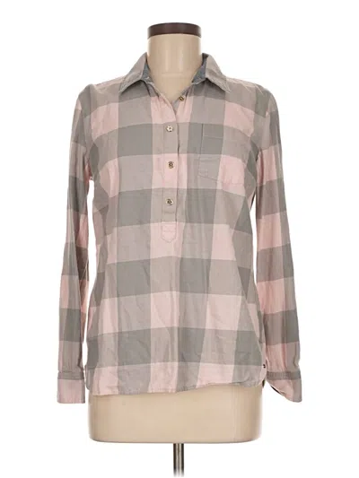 Pre-owned Tommy Hilfiger Long Sleeve Button Down Shirt In Gray
