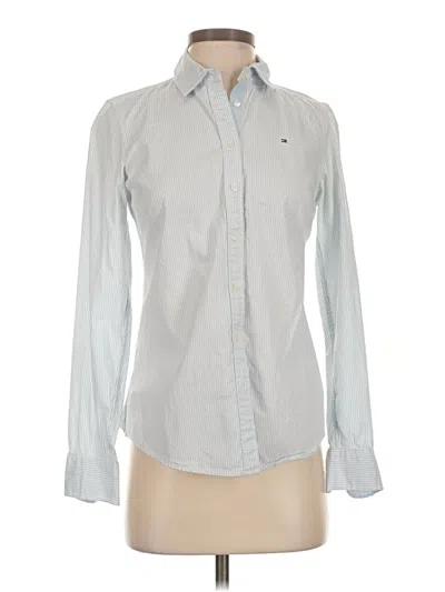 Pre-owned Tommy Hilfiger Long Sleeve Button Down Shirt In Gray